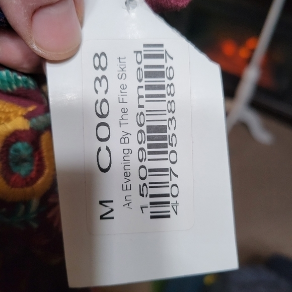 Umgee NWT An Evening by the Fire skirt size‎ medium embroidered - Picture 6 of 6